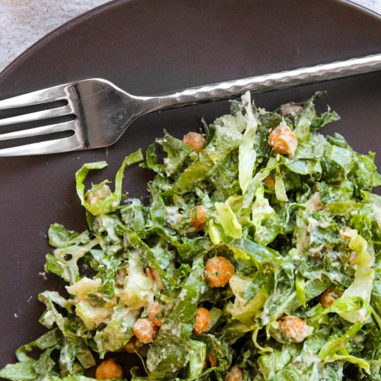 Vegan Kale Caesar Salad