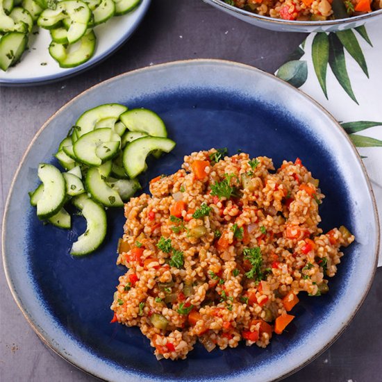 Bulgur with vegetables