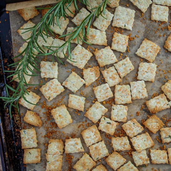 Parmesan Rosemary Crackers