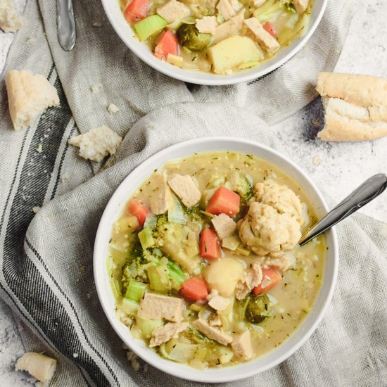 Creamy Leftover “Turkey” Soup