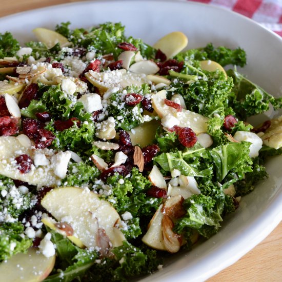 Kale Cranberry Feta Salad