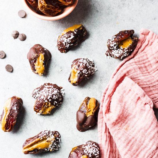 Almond Butter Stuffed Dates