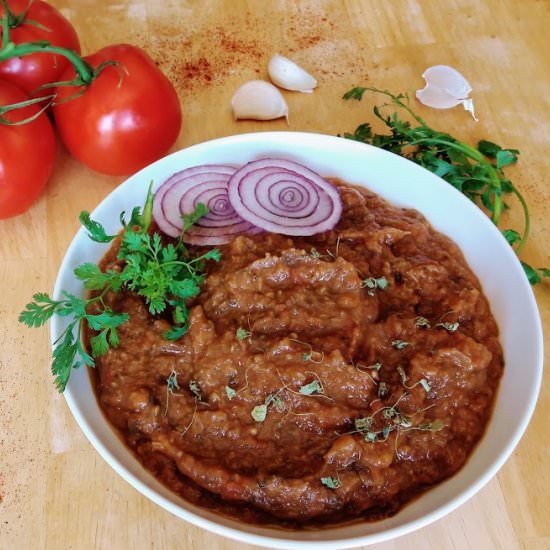 Baingan Bharta -Smokey Eggplant Dip