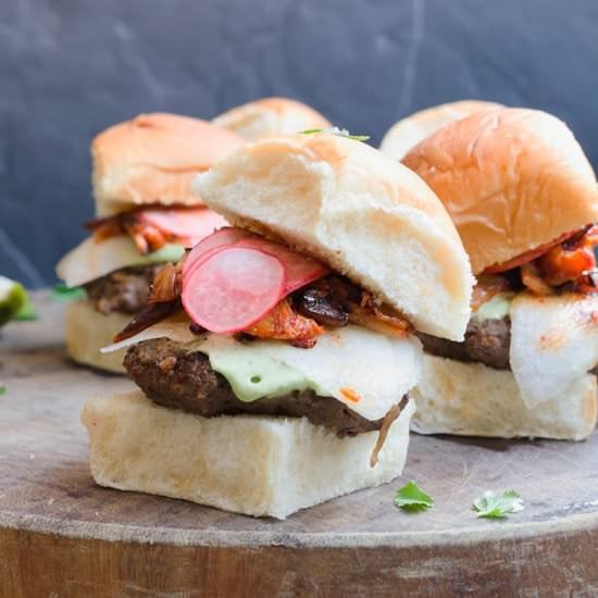 Korean bbq beef sliders