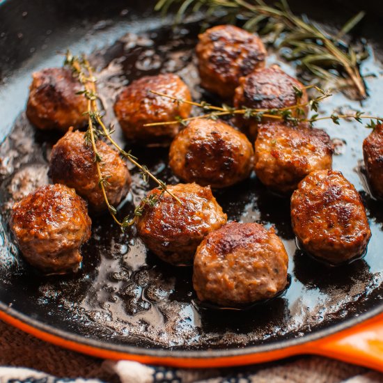 Beef Meatballs Stuffed With Brain