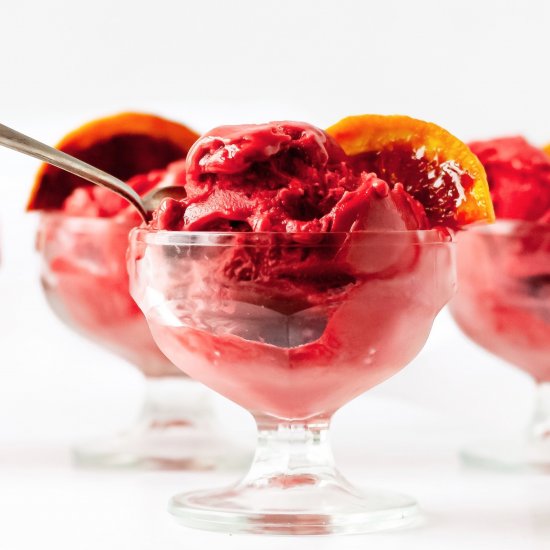 Blood orange sorbet