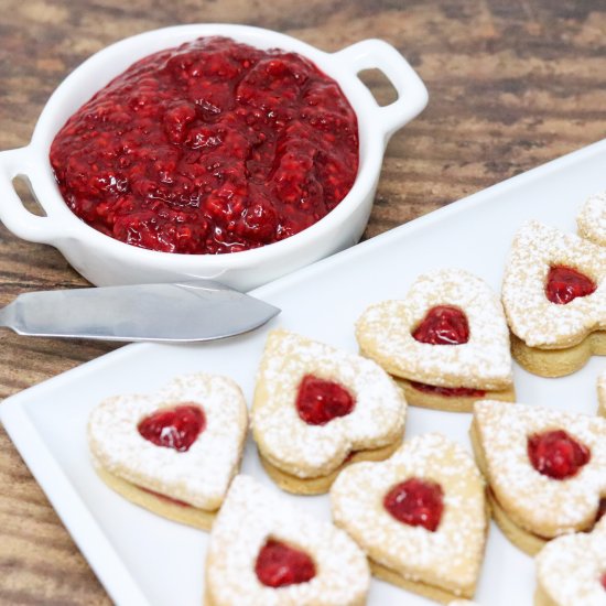 Heart Linzer Cookies With Jam