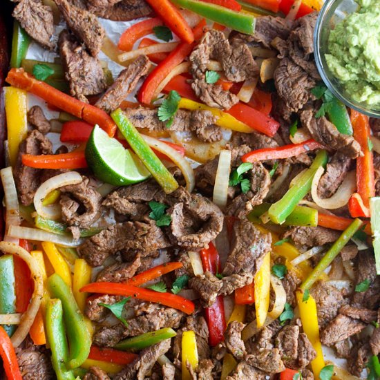 Sheet Pan Steak Fajitas