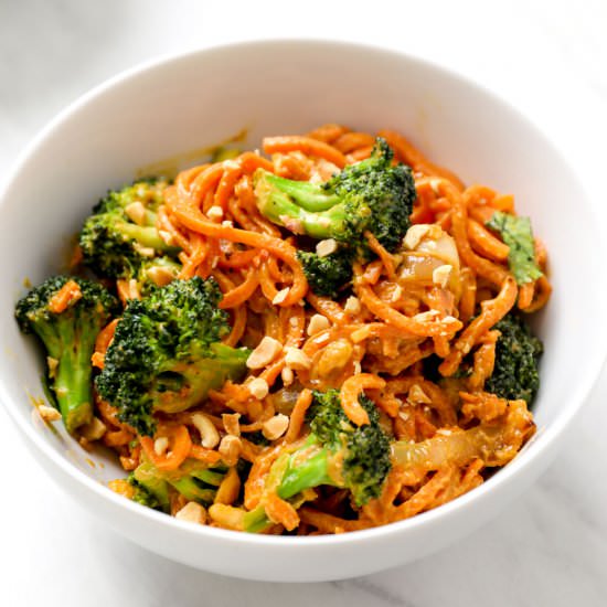 Peanut Sauce Sweet Potato Noodles