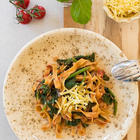 One-Pot Pasta with Greens