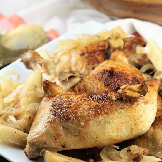 Roast Chicken with Raisins