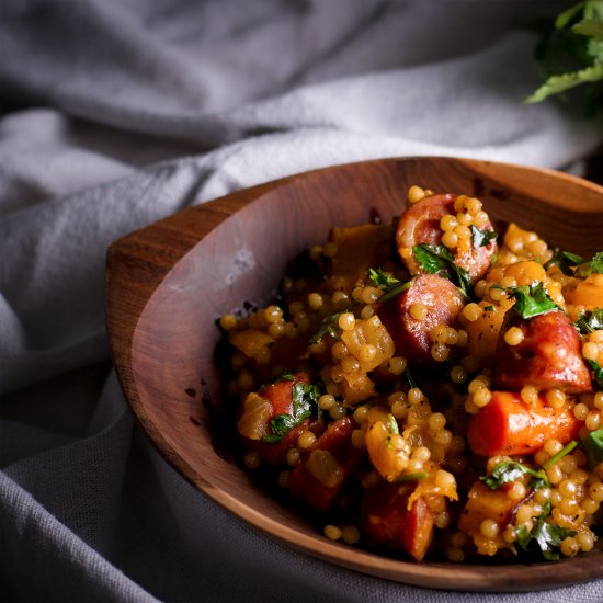 Couscous Veggie Bowls with Sausage