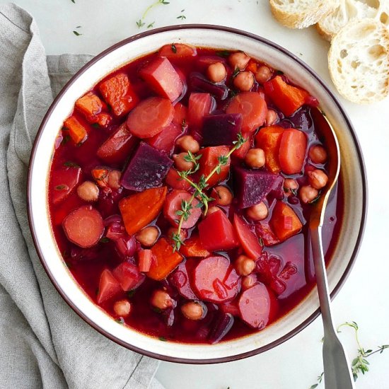 Vegan Stew with Winter Vegetables