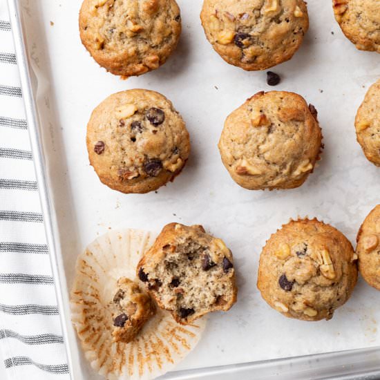 The Best Banana Nut Muffins