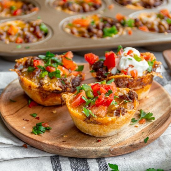 Cheesy Beef Chili Cups