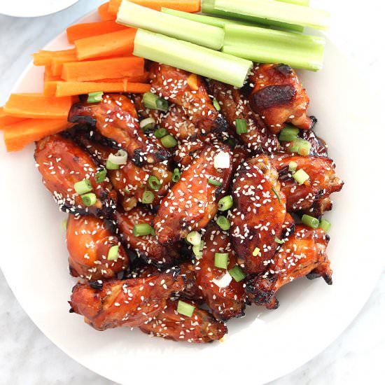 Chicken Wings w/ Honey and Sriracha