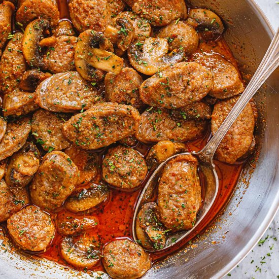 Cajun Sausage Mushrooms