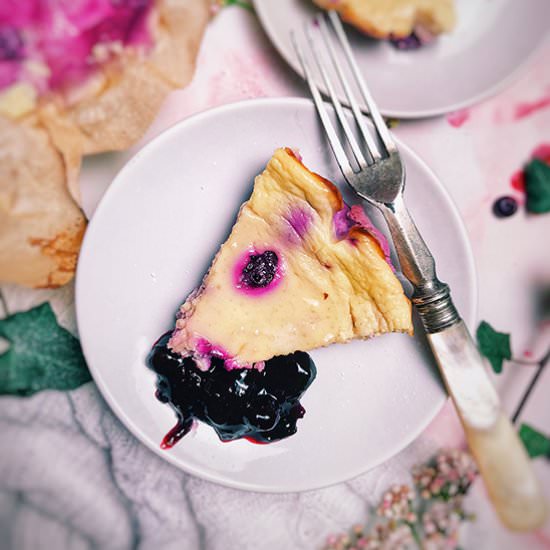 Healthy Skyr Blueberry Cheesecake