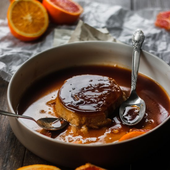 Vegan Orange Creme Caramel