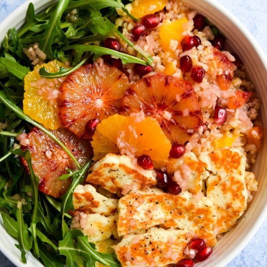 Winter Citrus & Halloumi Grain Bowl