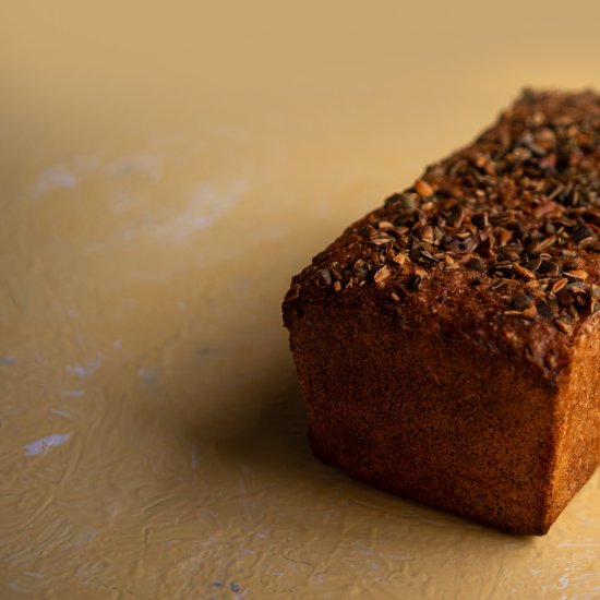 no-knead bread with seeds