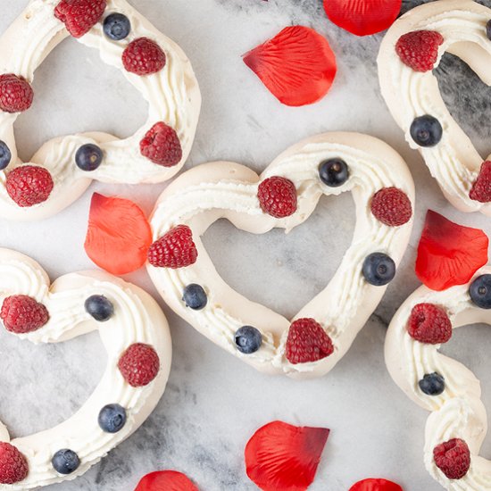 Valentines day pavlova