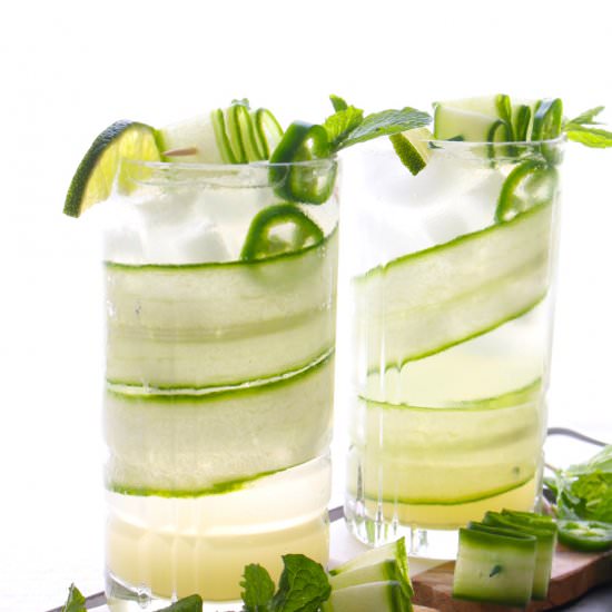 Skinny Cucumber Lime Cocktail