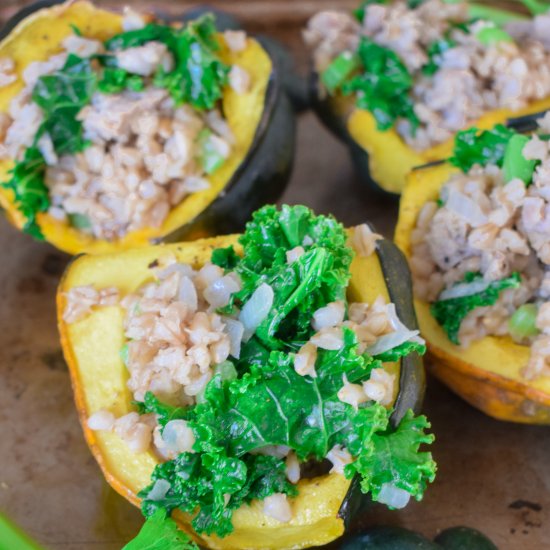 Apple Cider Farro Acorn Squash