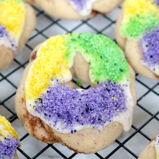 Mardi Gras King Cake Cookies