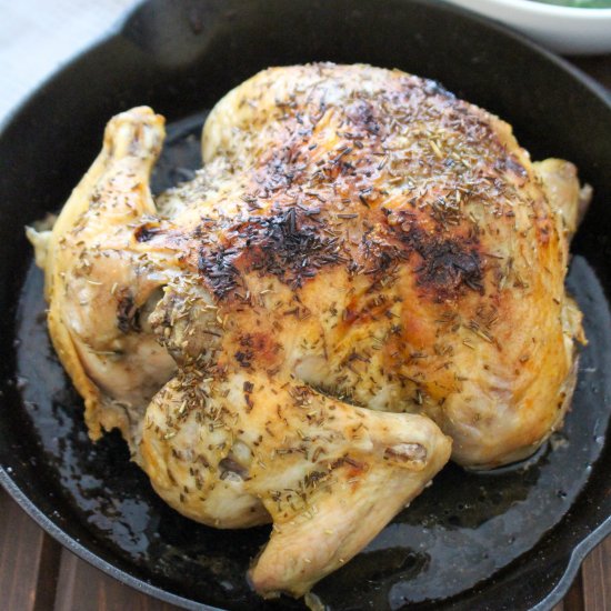 Simple Slow Cooker Whole Chicken