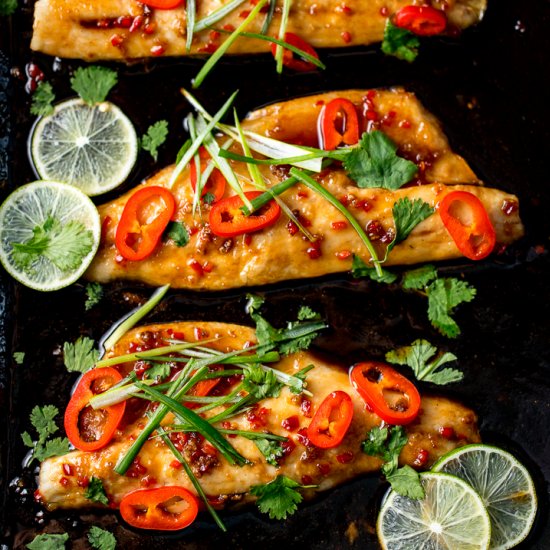 12 minute Sticky Asian Sea Bass