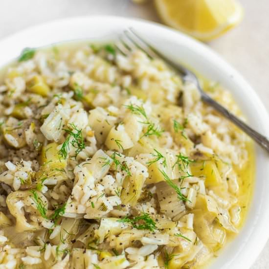 Greek Rice With Leeks