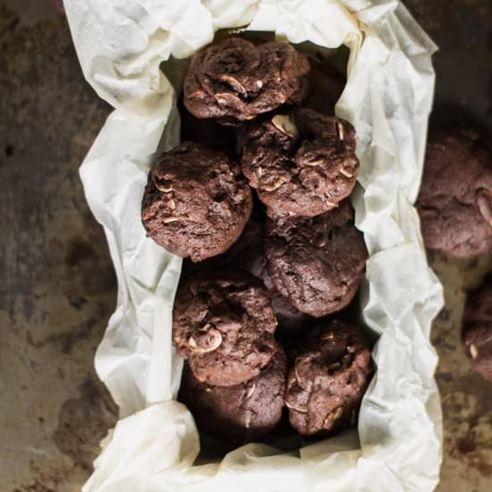 Double Chocolate Almond Cookies