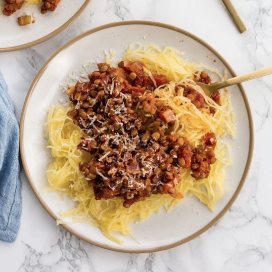 Spaghetti Squash with Bolognese