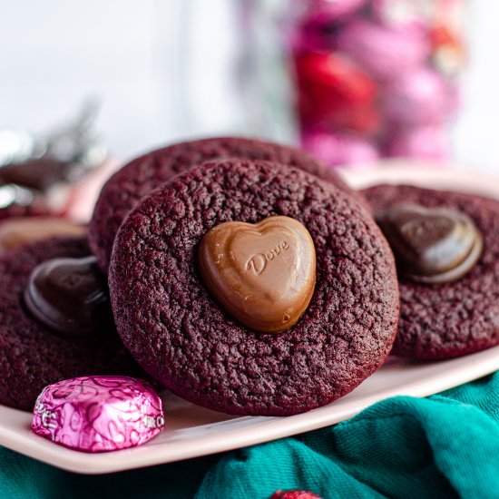 red velvet blossom cookies