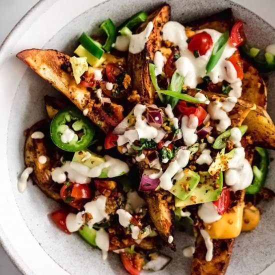 Loaded Nacho Potato Wedges