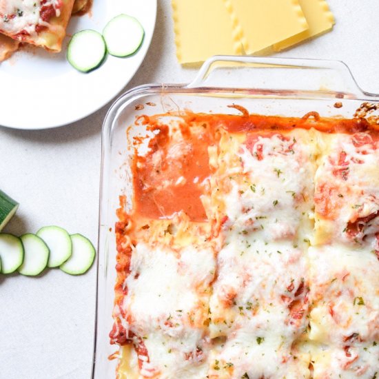 Easy Zucchini Lasagna Roll-Ups