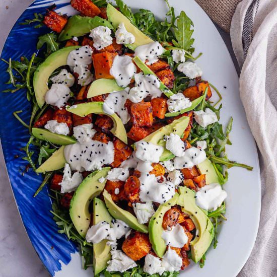 Winter Salad with Spicy Squash