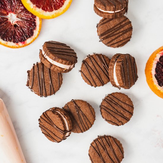 Chocolate Blood Orange Cookies