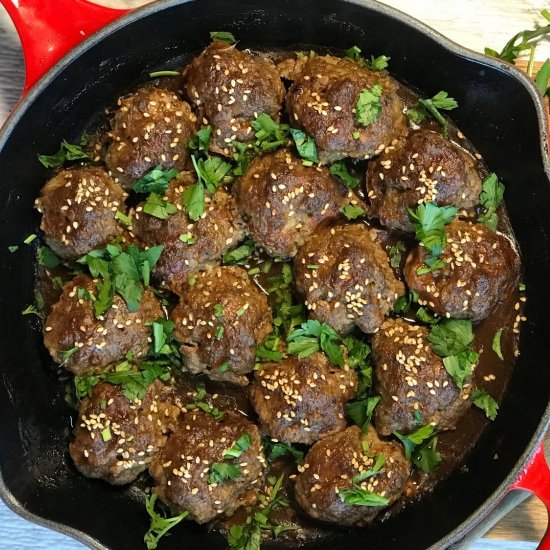 Korean BBQ Inspired Meatballs| Keto