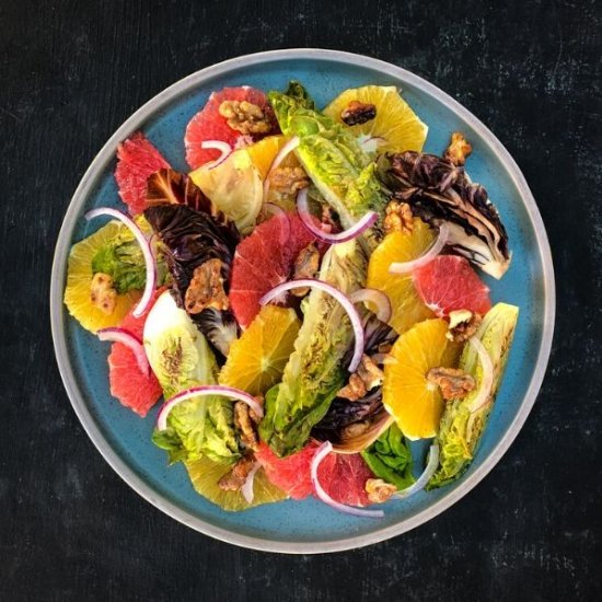 Radicchio, Orange, Grapefruit Salad