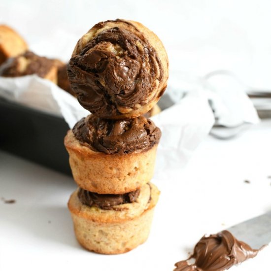 Nutella Banana Swirl Muffins