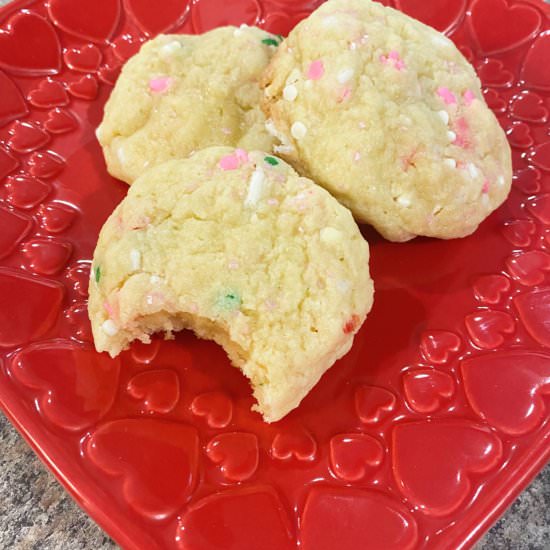 Valentines Funfetti Cookies