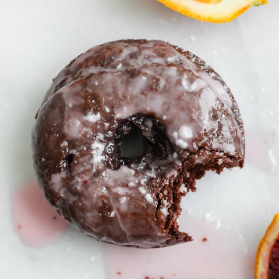 Blood Orange Chocolate Donuts