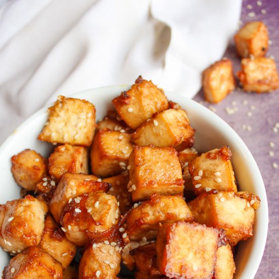 Sesame ginger baked tofu