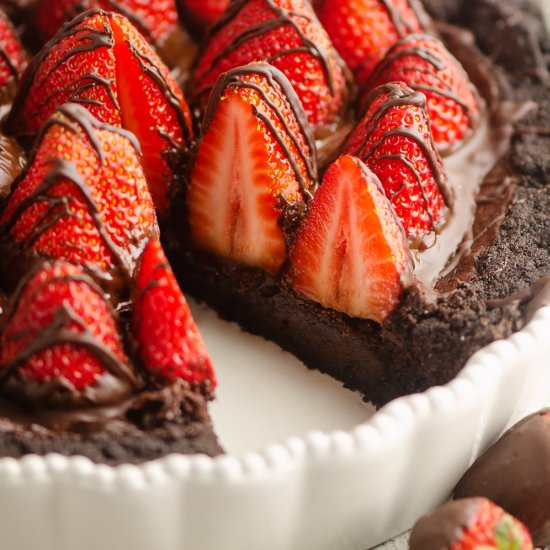 Chocolate Strawberry Ganache Tart