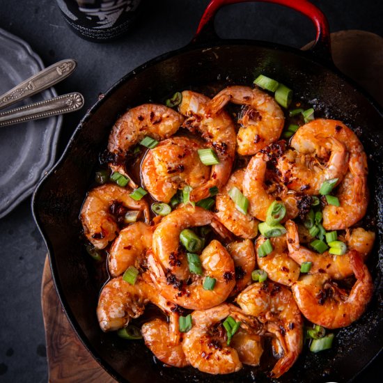 Hot Honey Beer Prawns