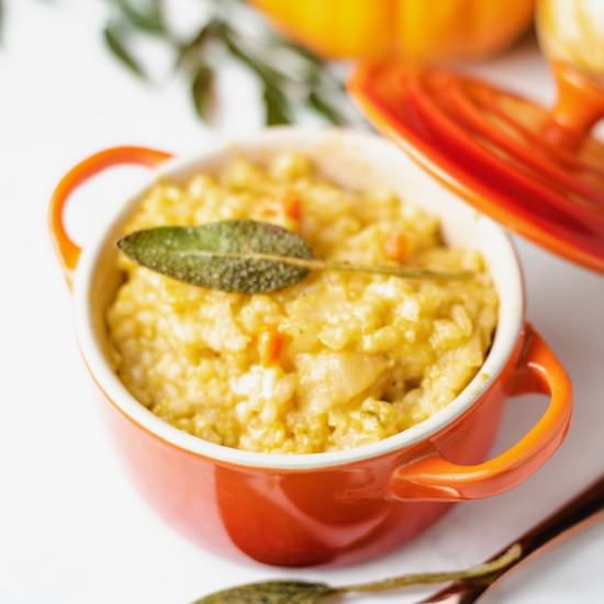 Pumpkin Parmesan Sage Risotto