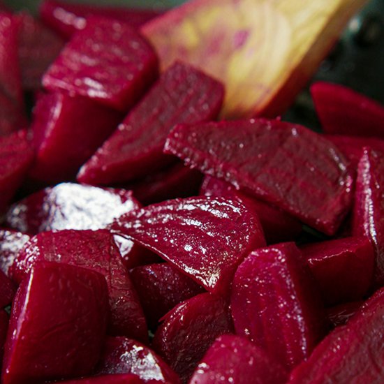 Hot Vinegar Pan-Fried Beets