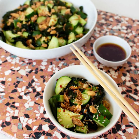 Asian Cucumber Salad with Wakame